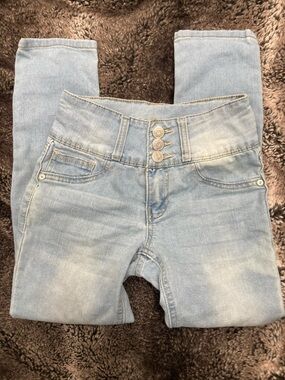 Lee Light Blue High-Rise Skinny Jeans